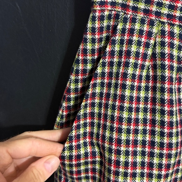 Evan Picone Vintage Wool Blend Multicolor Plaid Pencil Skirt Pockets Size: 8 - Picture 3 of 8